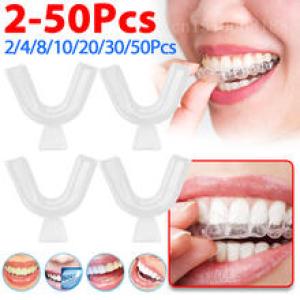 2-50Pcs Anti Snoring Bruxism Sleeping Mouth Guard Night Guard Gum Shield Mouth Tray Stop Teeth Grinding Sleep Aid Health Care