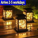 2 solar lights, Christmas and Halloween courtyard decoration, garden outdoor hanging decoration, RV camping outdoor lights