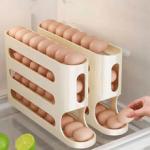 4 Layers Automatic Rolling Holder Rack Fridge Eggs Storage Box Container Kitchen Refrigerator Egg Dispenser Fridge Egg Organizer