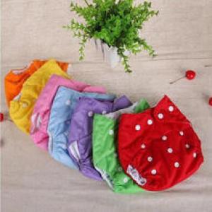 Baby Diapers Washable Reusable Nappies Grid Eco Friendly Cotton Baby Cloth Training Pant Cloth Diaper Adjustable Baby Fraldas