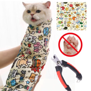 Cat Grooming Wrap Self-adhesive Cat Restraint Wrap Anti-Scratch Cat Swaddle Burrito Wrap High Quality Home Pet Nail Clipper