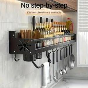 Kitchen Spice Knife Holder Storage Rack Knives Holder Knife Stand Spice Rack Organizer Shelf Wall mounted Knives Holder