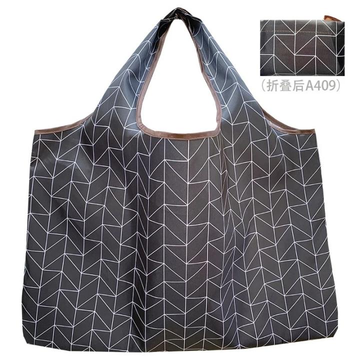 Foldable Shopping Bags Big Size Thick Nylon Large Tote ECO Reusable Polyester Portable Shoulder Women's Handbags Folding Pouch