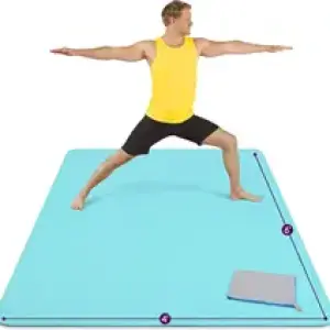 Mat 6'x4'x8mm Extra Thick, Durable, Eco-Friendly,All Products, Non-Slip & Odorless Barefoot Exercise and Premium Fitness Home Gym Flooring