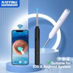 NATFIRE NE6 Wireless Ear Wax Remover Luminous Otoscope Ear Cleaner 1296P HD Visual Ear Sticks Endoscope Mini Camera Health Care