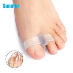 2Pcs/Pair Silicone Toe Separator Two Hole Thumb Valgus Bunions Corrector Foot Overlap Orthopedic Pad Health Care Pedicure Tools