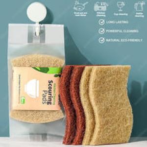 Natural Sisal Sponge S Style Dish Washing Scouring Pad Natural Microfiber Sisal Scrubber Eco Friendly Kitchen Dish Sponges