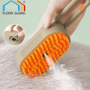 Pet Cat Grooming Comb with Electric Spray Water Steam Soft Silicone Brush Kitten Pet Bath Brush Massage Pet Hair Remover