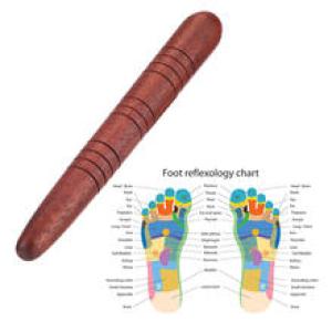 Wooden Foot Spa Physiotherapy Reflexology Thai Foot Massage Health Chart Free Massage Stick Tool