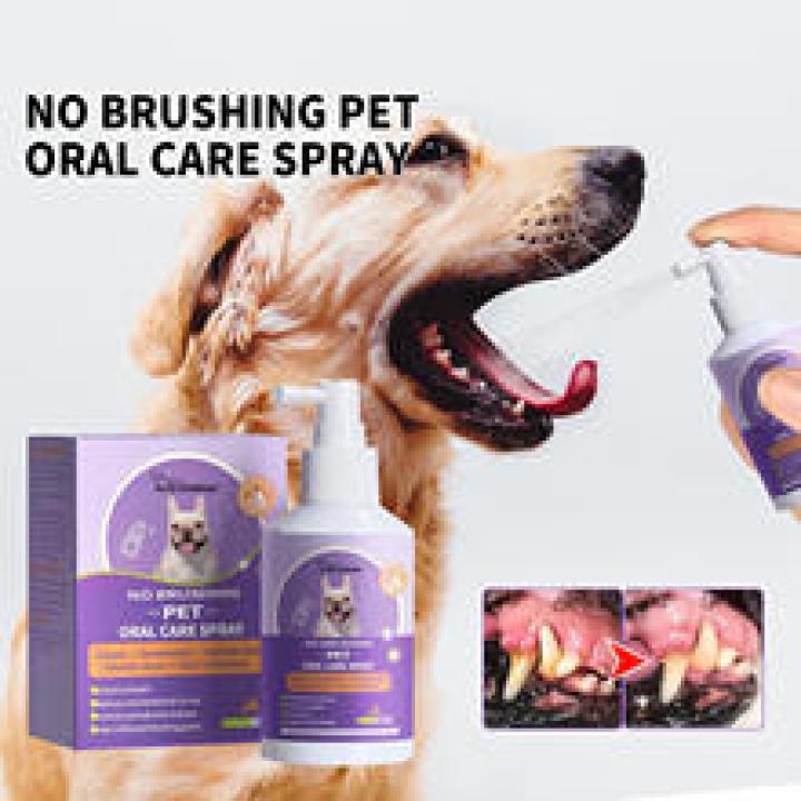 Yegbong Pet Teeth Cleaning Spray for Cats & Dogs Stain Remover & Deodorizer Spray Fresh Breath Pet Oral Care Tools